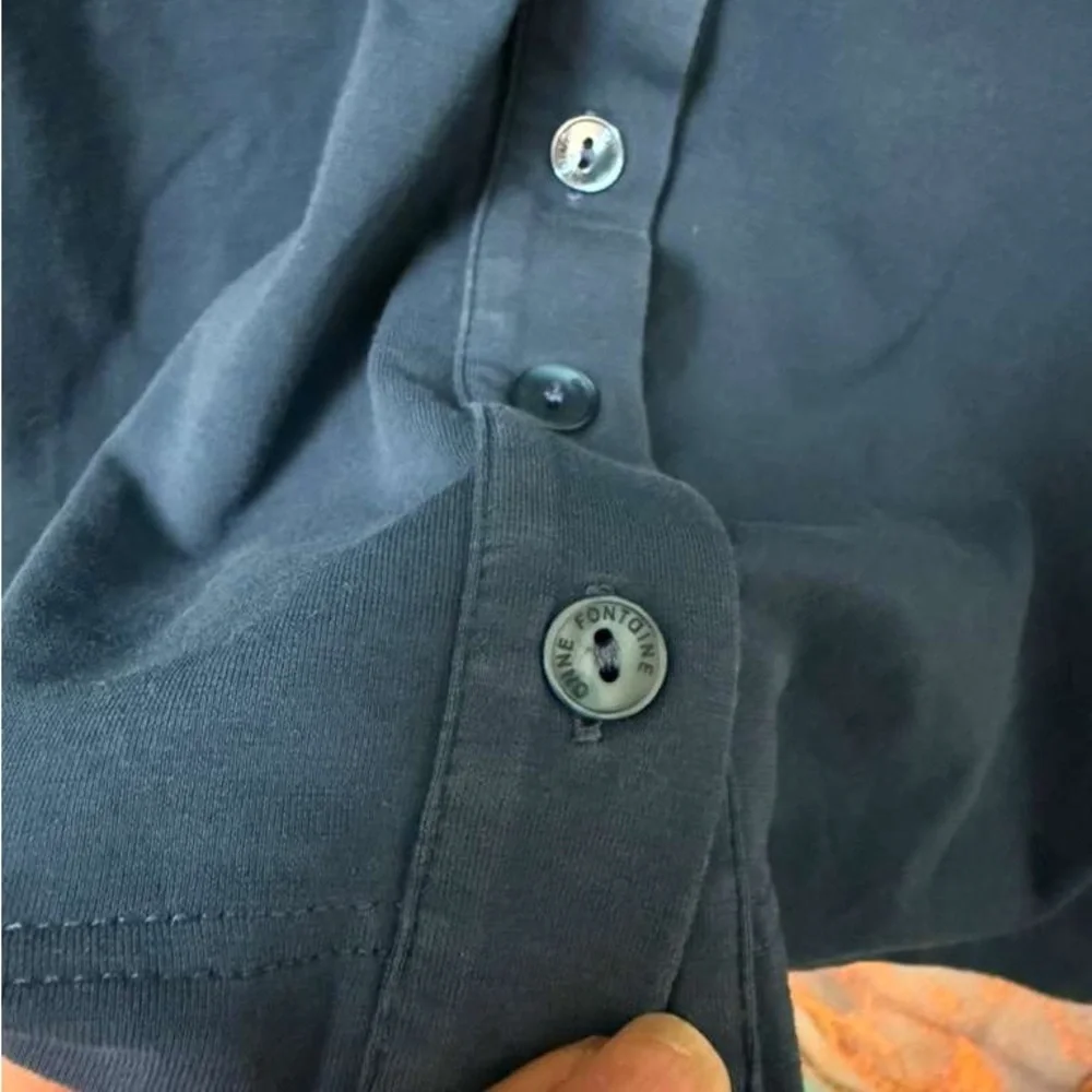 Anne Fontaine Nuage shirt in blue stretch With Buttons